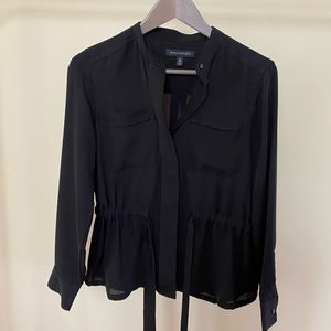 Banana Republic Tie Waist Utility Blouse